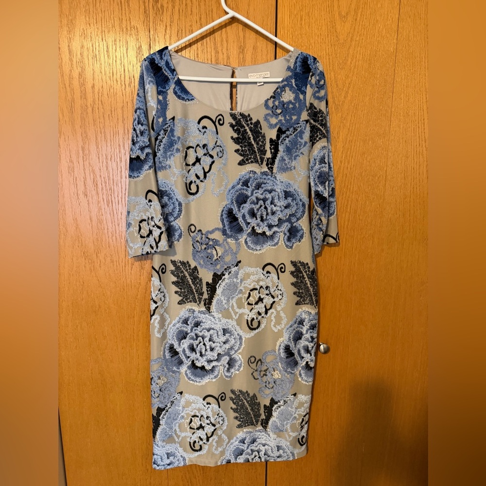 Elegant Floral Long Sleeve Dress